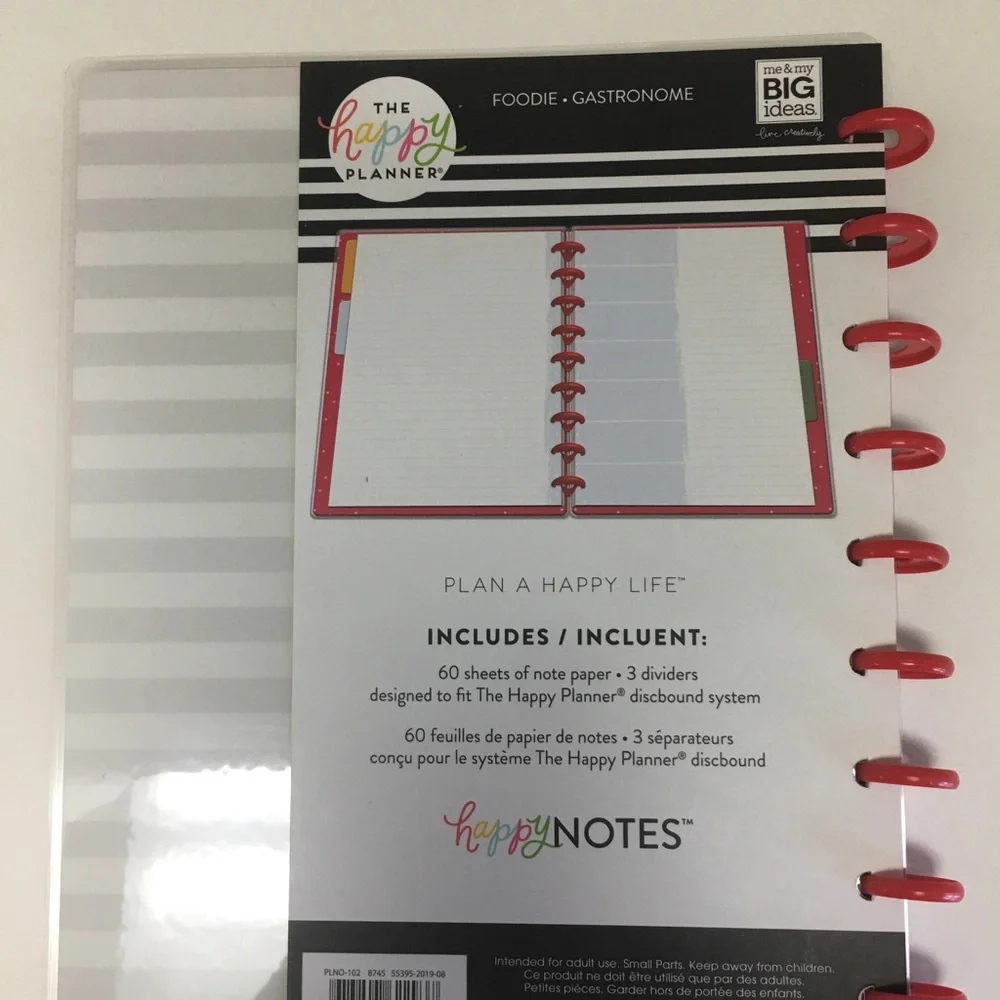 NEW The Happy Planner Foodie Lot! Classic Happy Notes & Accessory Book